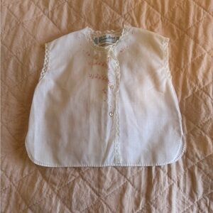 White Embroidered Kids Vest